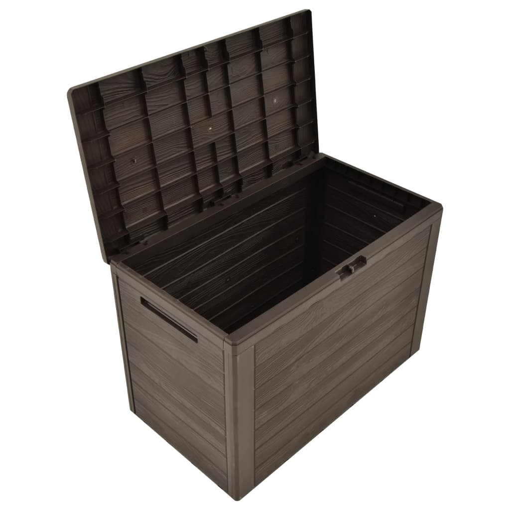Puutarhan varastoarkku ruskea 78x44x55 cm - Sisustajankoti.fi