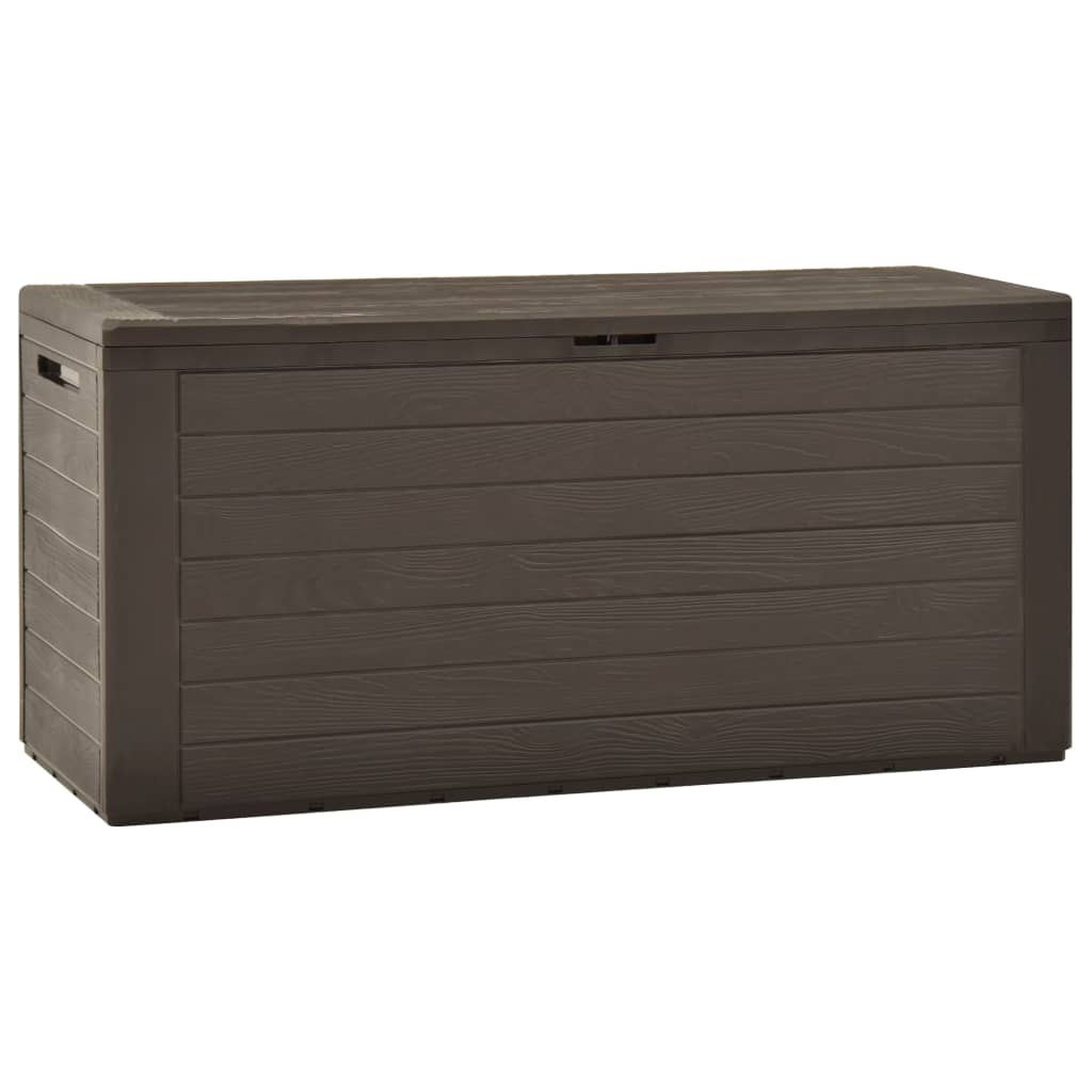 Puutarhan varastoarkku ruskea 116x44x55 cm - Sisustajankoti.fi