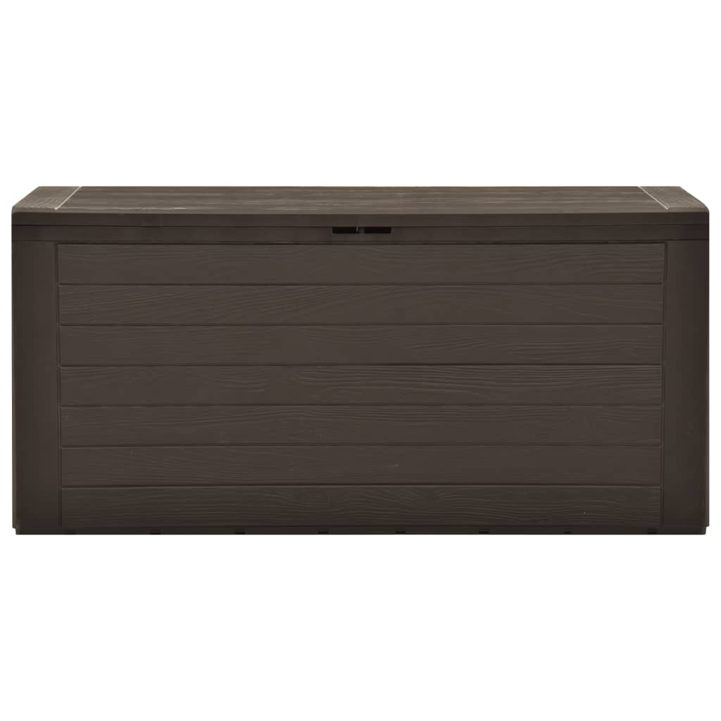 Puutarhan varastoarkku ruskea 116x44x55 cm - Sisustajankoti.fi