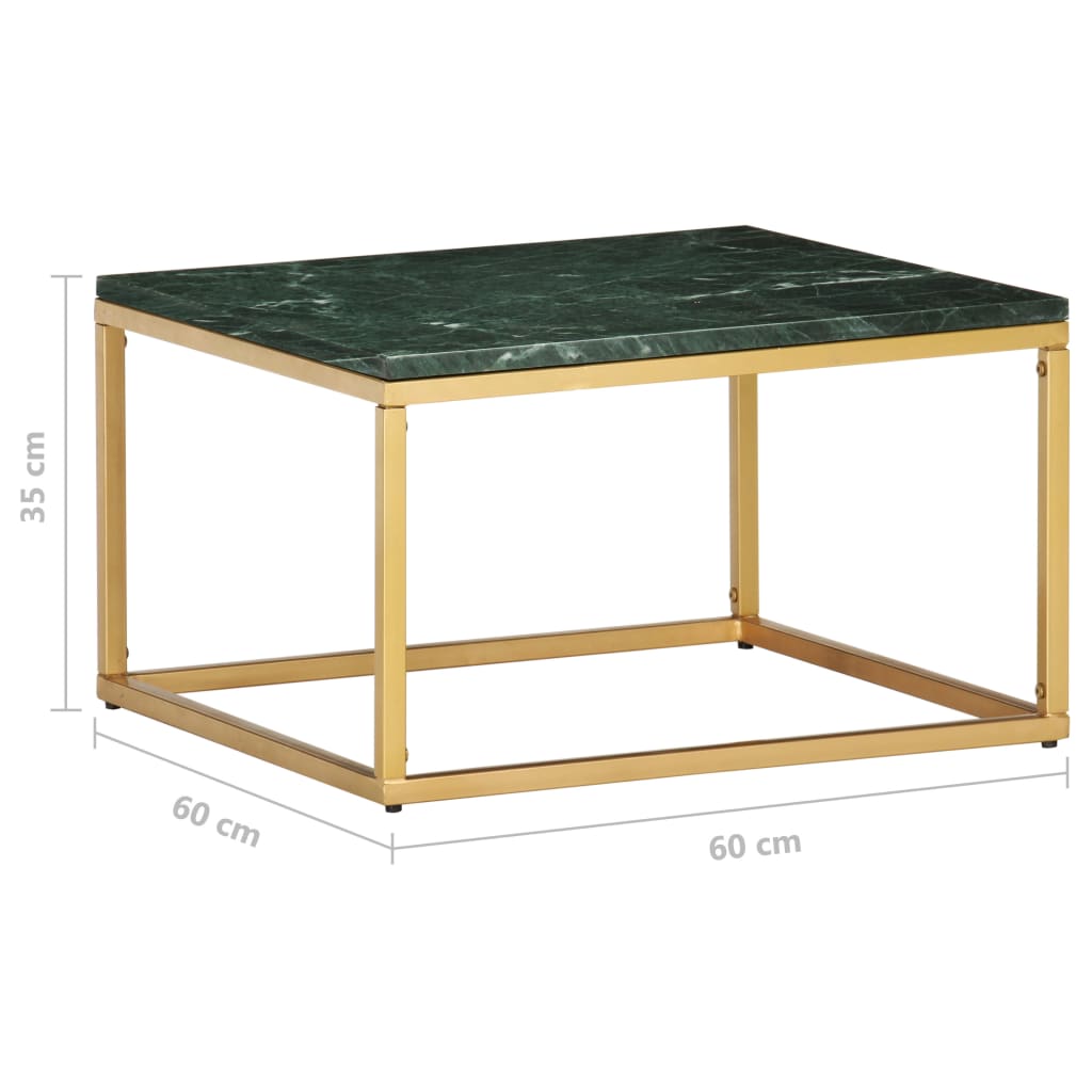Sohvapöytä vihreä 60x60x35 cm aito kivi marmorikuviolla - Sisustajankoti.fi