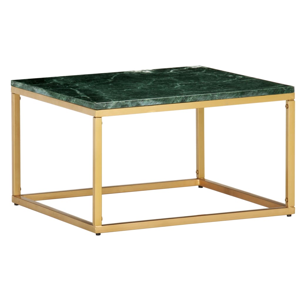 Sohvapöytä vihreä 60x60x35 cm aito kivi marmorikuviolla - Sisustajankoti.fi
