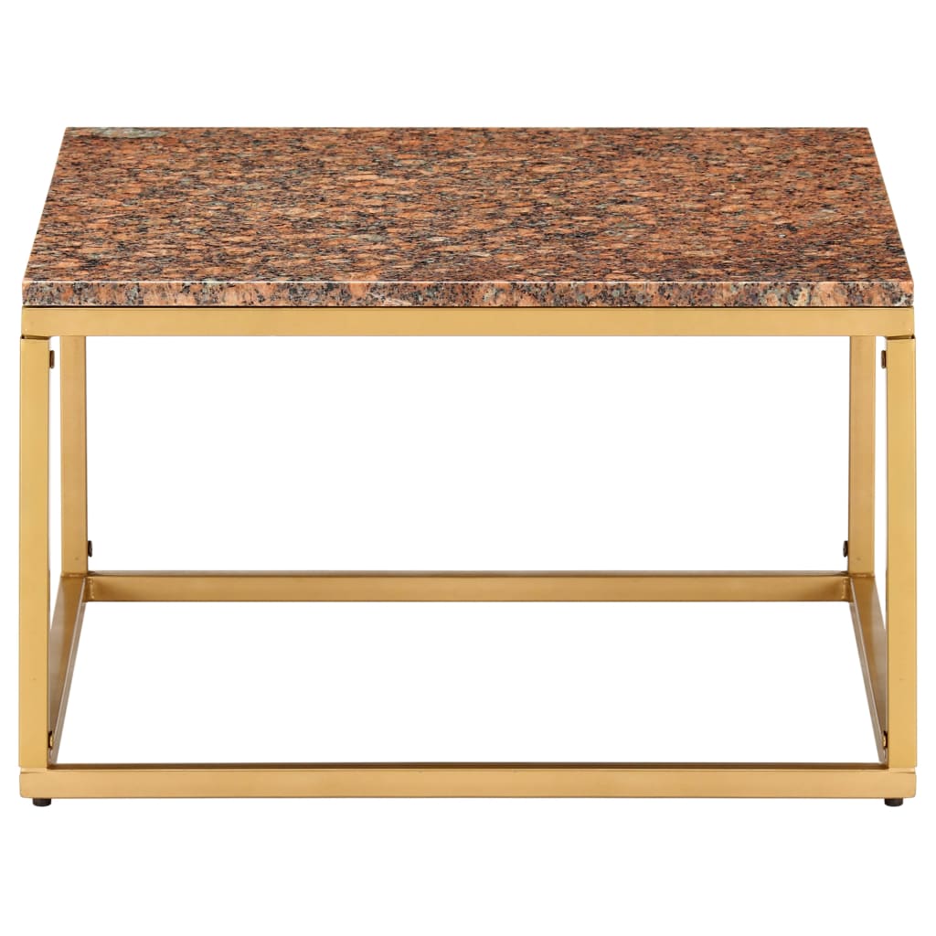 Sohvapöytä punainen 60x60x35 cm aito kivi marmorikuviolla - Sisustajankoti.fi