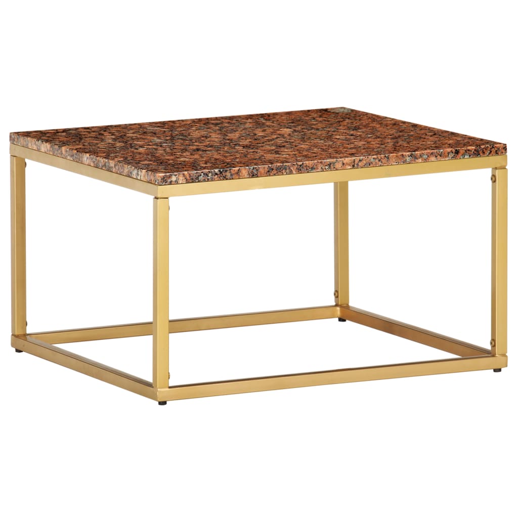 Sohvapöytä punainen 60x60x35 cm aito kivi marmorikuviolla - Sisustajankoti.fi