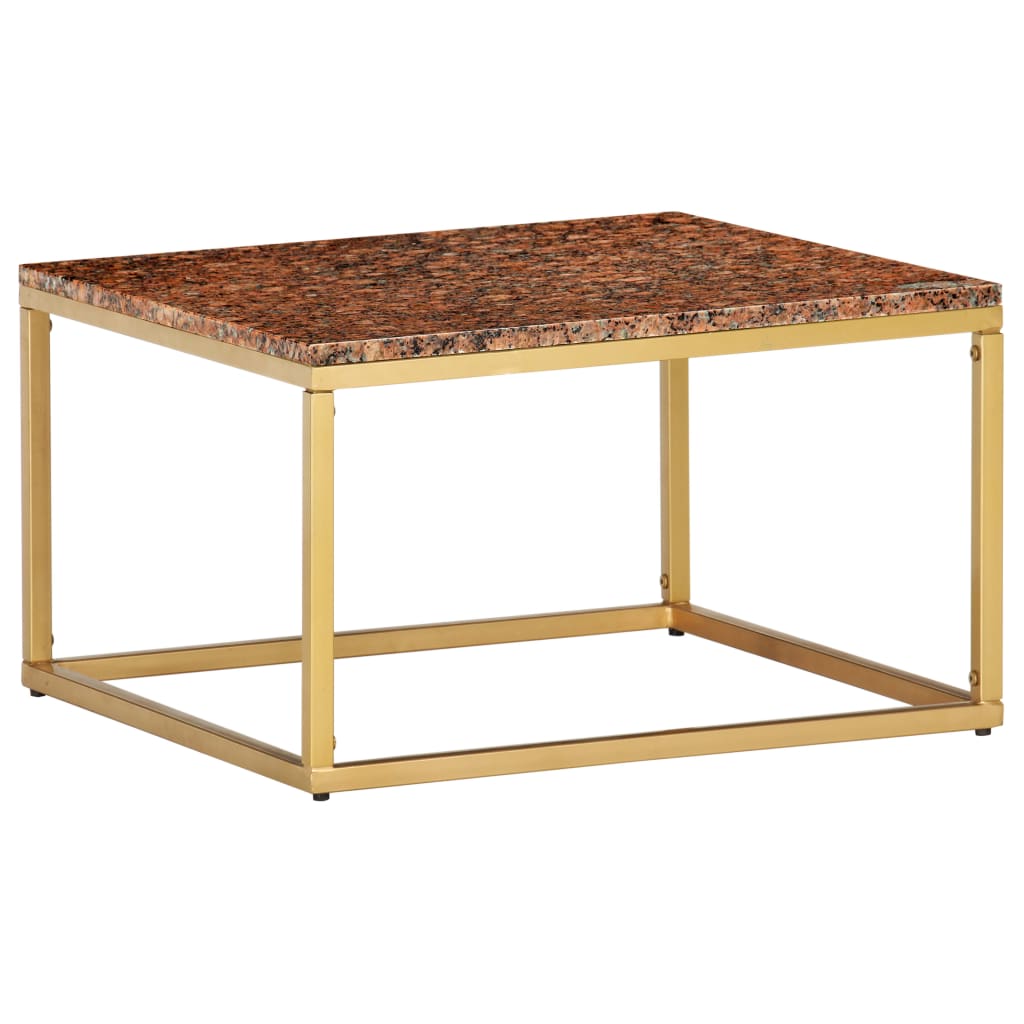 Sohvapöytä punainen 60x60x35 cm aito kivi marmorikuviolla - Sisustajankoti.fi