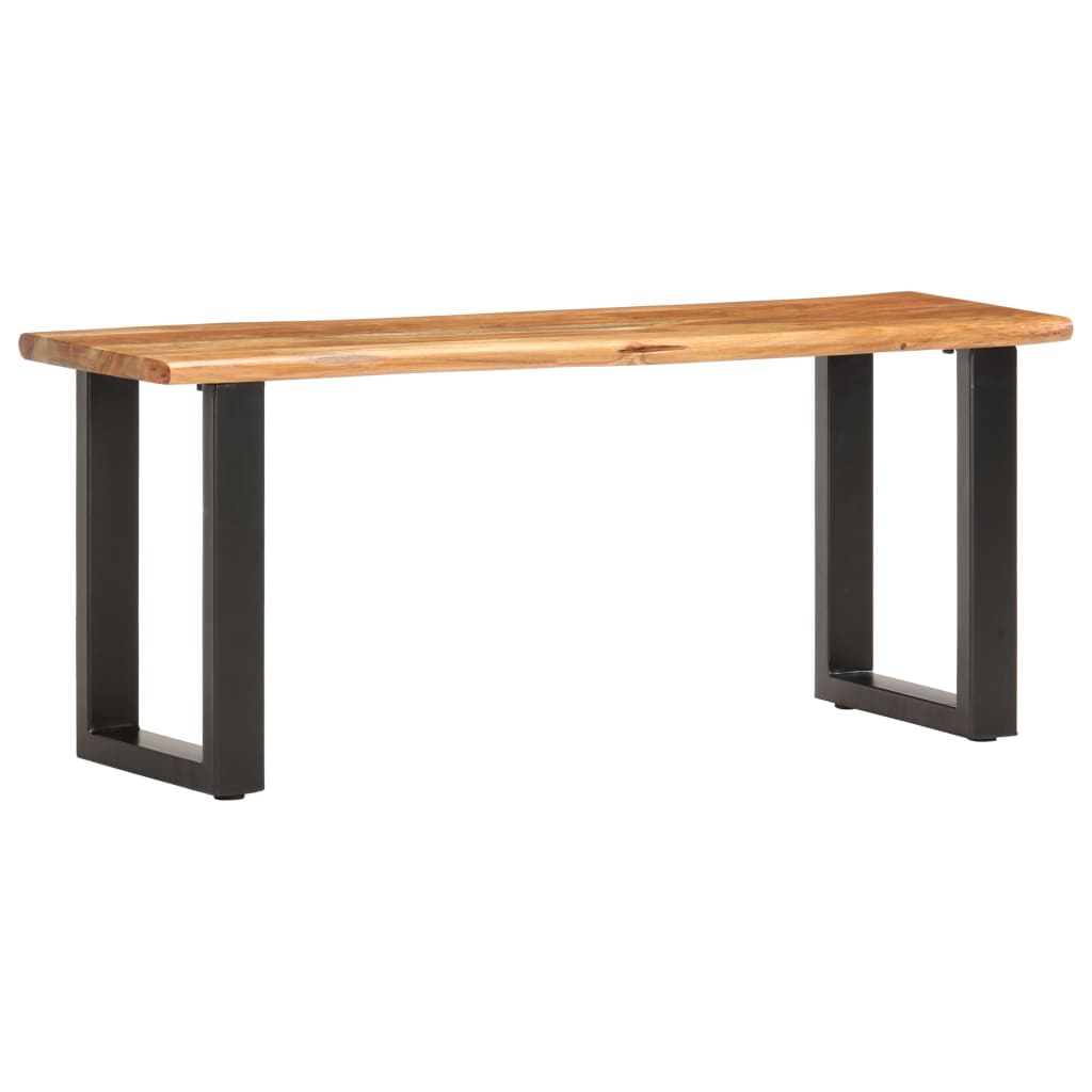 Penkki 110 cm täysi akaasiapuu ja teräs - Sisustajankoti.fi