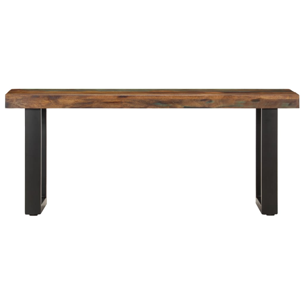 Penkki 110 cm uusiokäytetty puu ja teräs - Sisustajankoti.fi