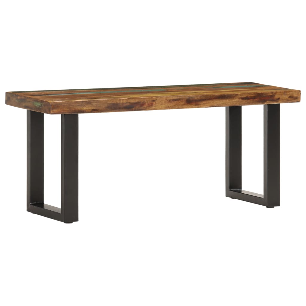 Penkki 110 cm uusiokäytetty puu ja teräs - Sisustajankoti.fi