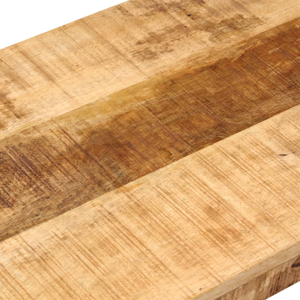 Penkki 110 cm karkea mangopuu ja teräs - Sisustajankoti.fi