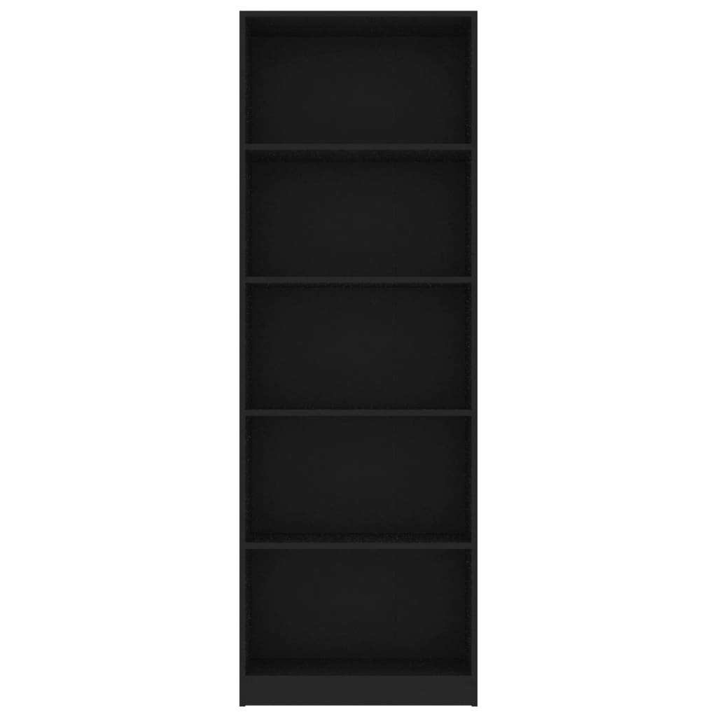5-tasoinen kirjahylly musta 60x24x175 cm - Sisustajankoti.fi