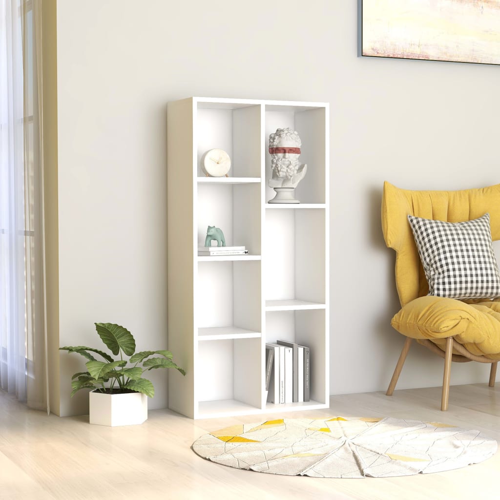 Kirjahylly valkoinen 50x25x106 cm - Sisustajankoti.fi
