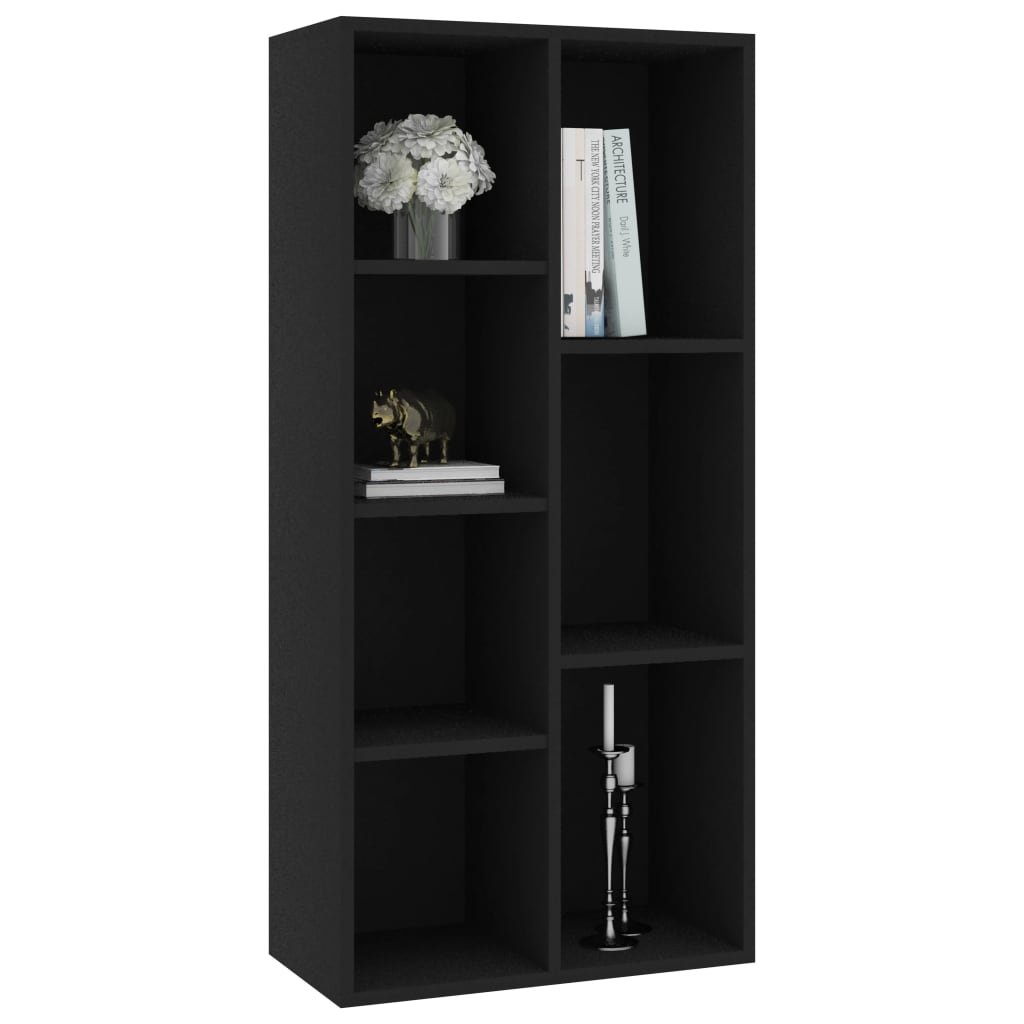 Kirjahylly musta 50x25x106 cm - Sisustajankoti.fi