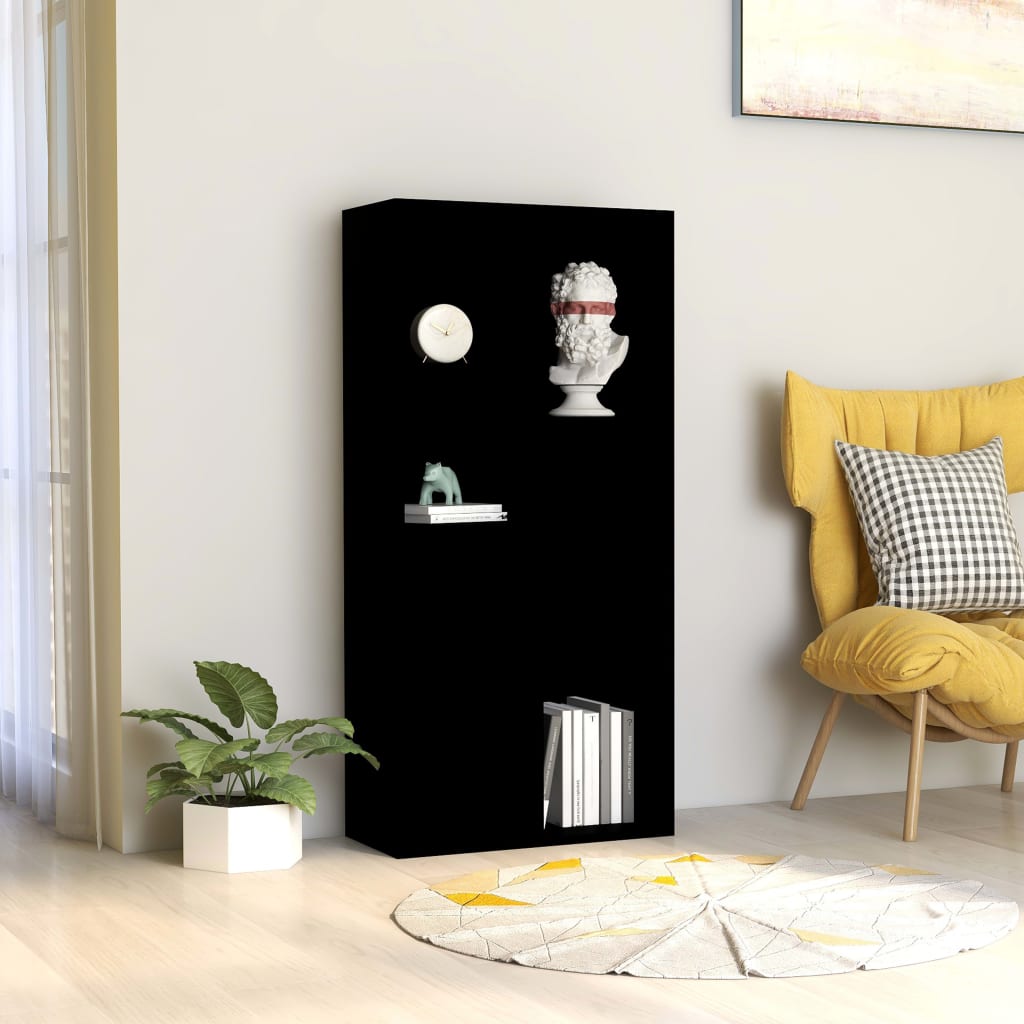 Kirjahylly musta 50x25x106 cm - Sisustajankoti.fi