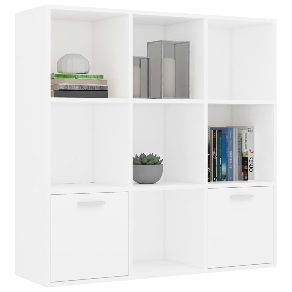 Kirjahylly valkoinen 98x30x98 cm - Sisustajankoti.fi