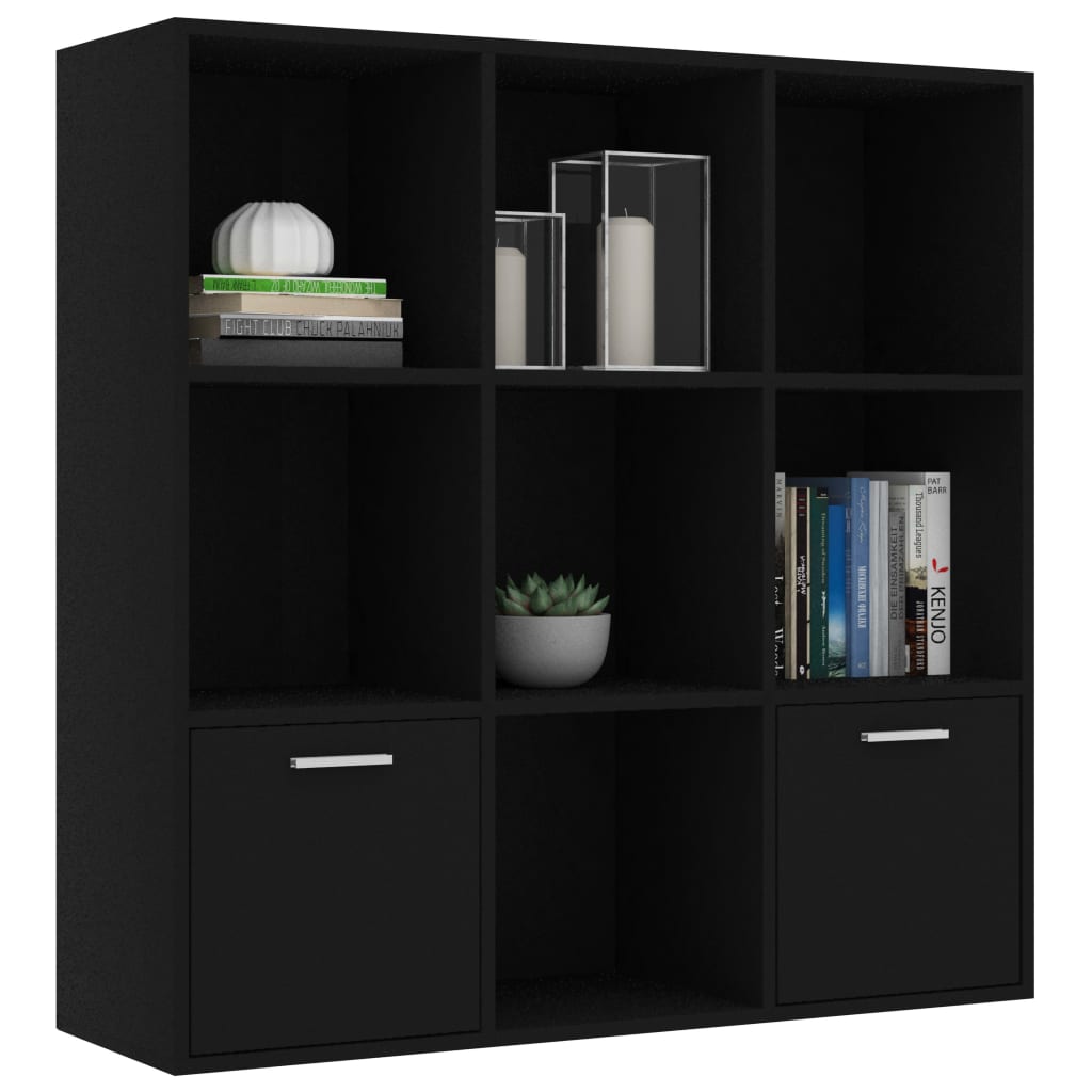 Kirjahylly musta 98x30x98 cm - Sisustajankoti.fi