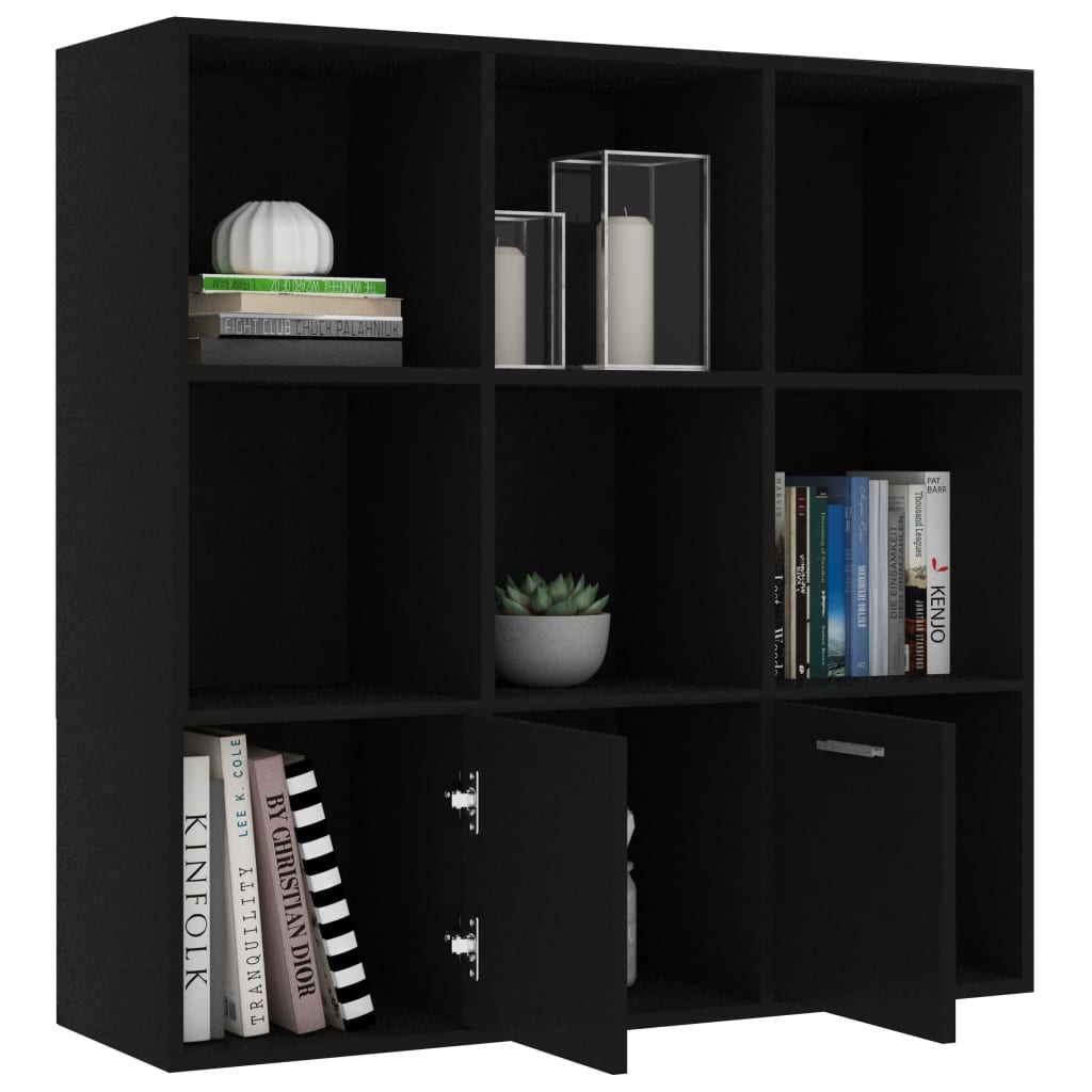 Kirjahylly musta 98x30x98 cm - Sisustajankoti.fi