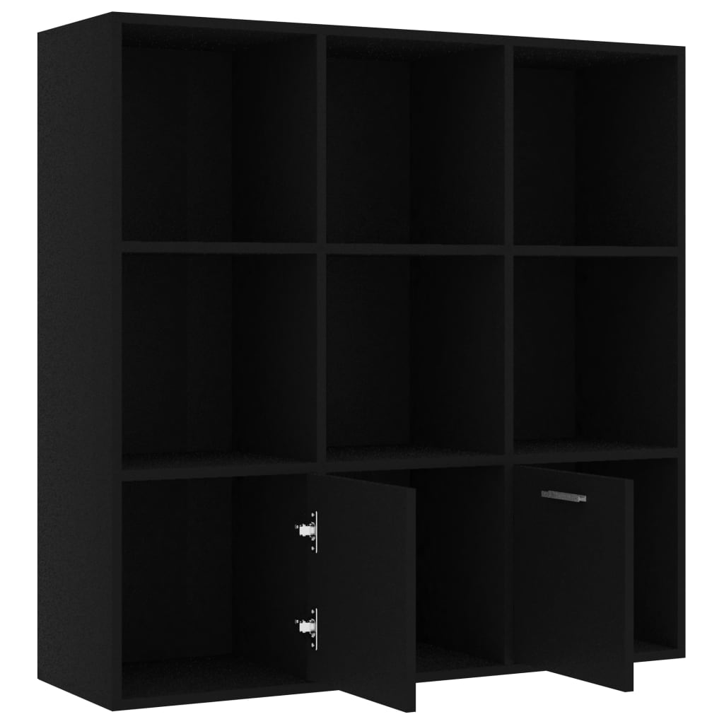 Kirjahylly musta 98x30x98 cm - Sisustajankoti.fi