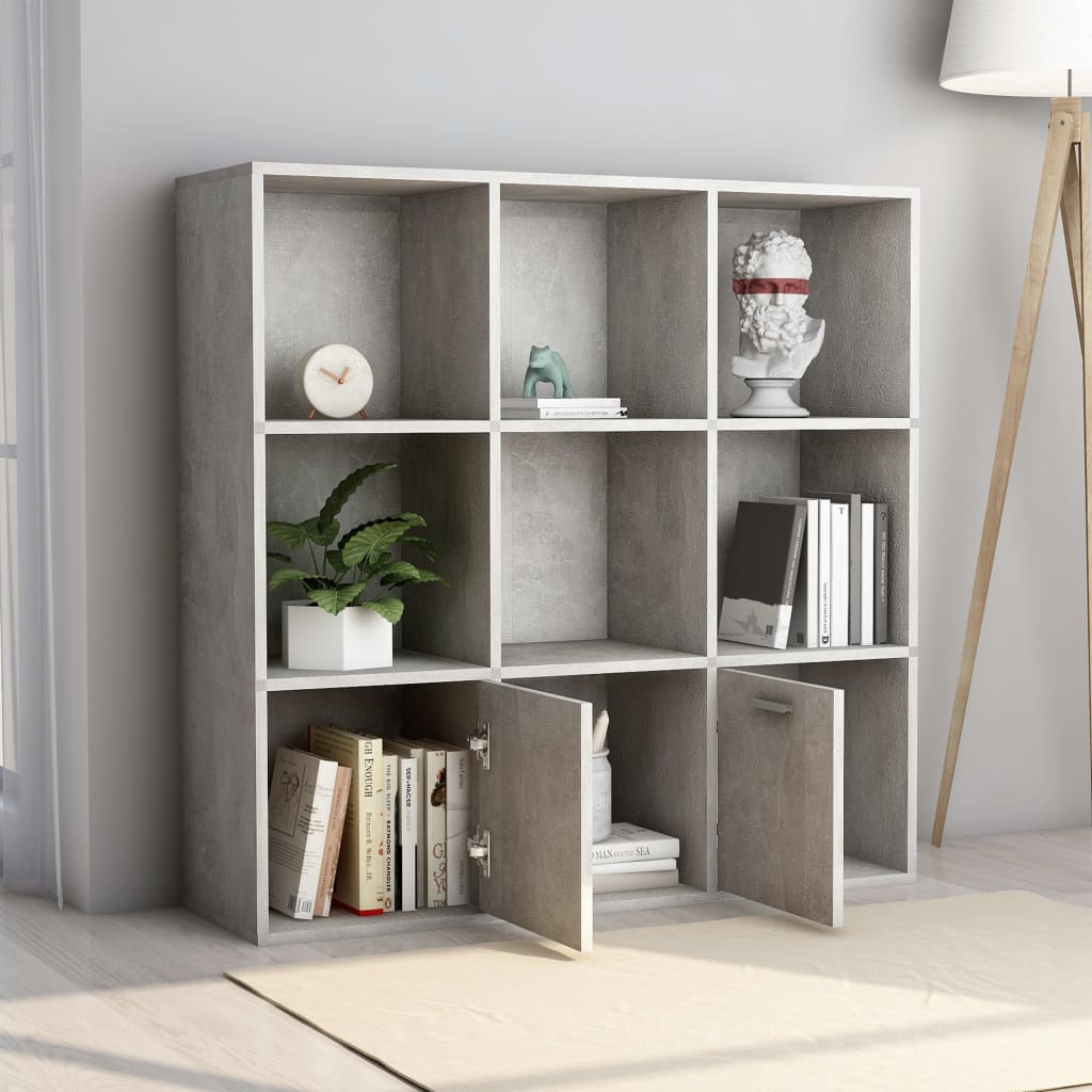 Kirjahylly betoninharmaa 98x30x98 cm - Sisustajankoti.fi