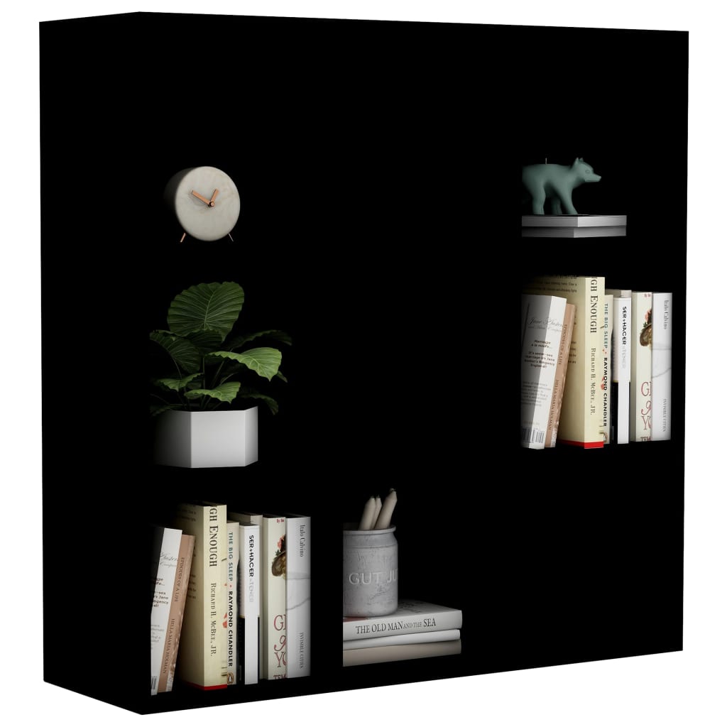 Kirjahylly musta 98x30x98 cm - Sisustajankoti.fi