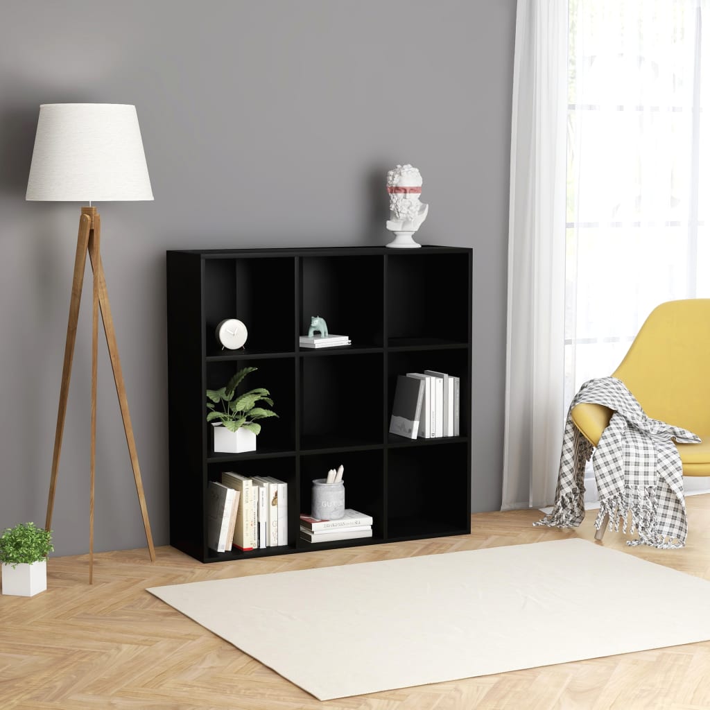 Kirjahylly musta 98x30x98 cm - Sisustajankoti.fi