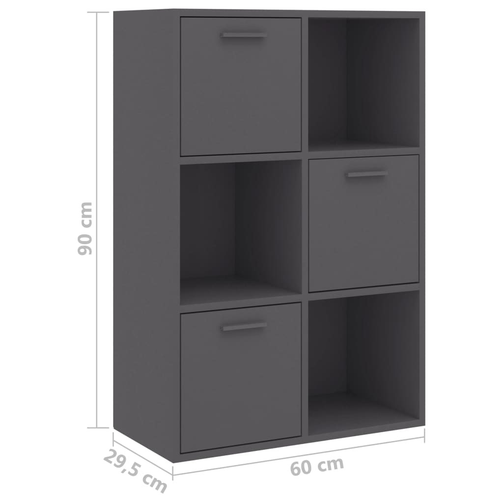 Säilytyskaappi harmaa 60x29,5x90 cm - Sisustajankoti.fi