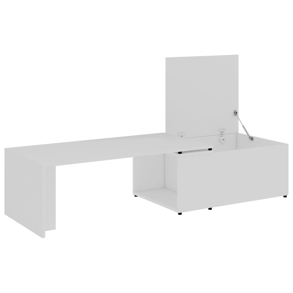 Sohvapöytä valkoinen 150x50x35 cm - Sisustajankoti.fi