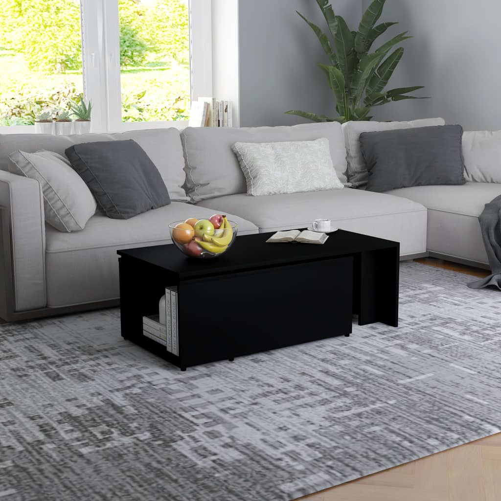 Sohvapöytä musta 150x50x35 cm - Sisustajankoti.fi