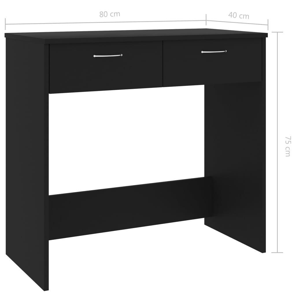 Työpöytä musta 80x40x75 cm - Sisustajankoti.fi