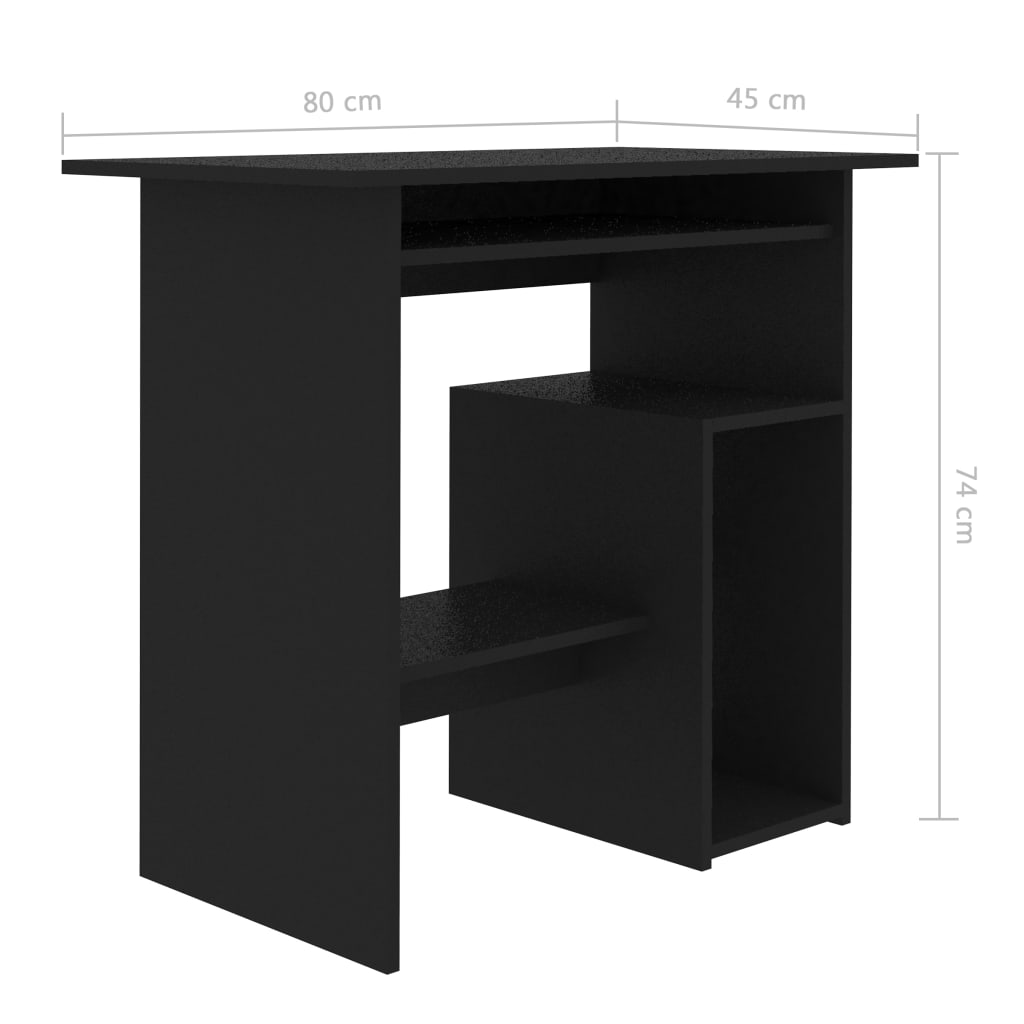 Työpöytä musta 80x45x74 cm - Sisustajankoti.fi