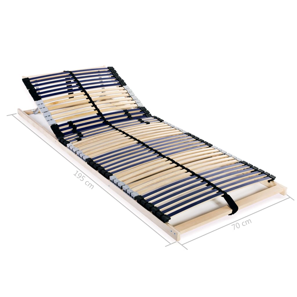Sängyn sälepohjat 2 kpl 42 säleellä 7 vyöhykettä 70x200 cm - Sisustajankoti.fi