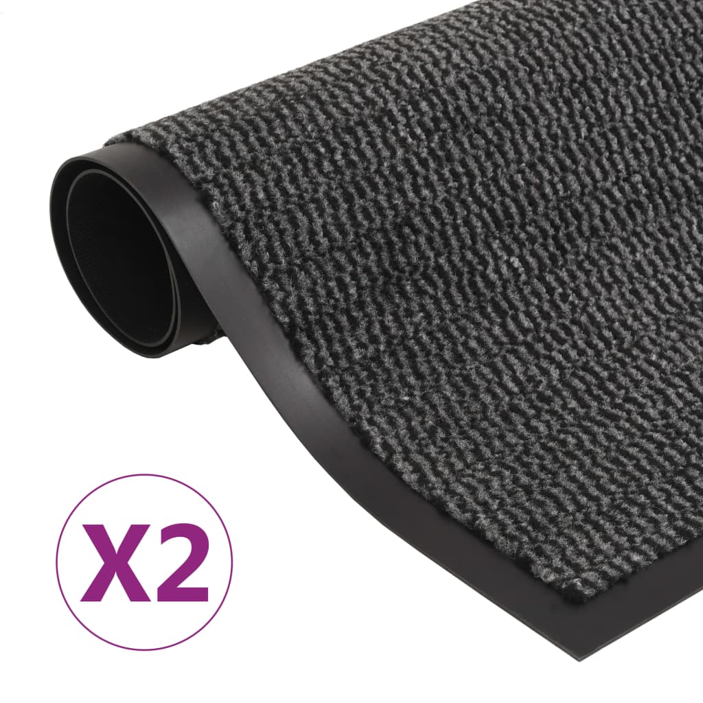 Kuramatot 2 kpl suorakulmainen nukkapinta 60x90 cm antrasiitti - Sisustajankoti.fi