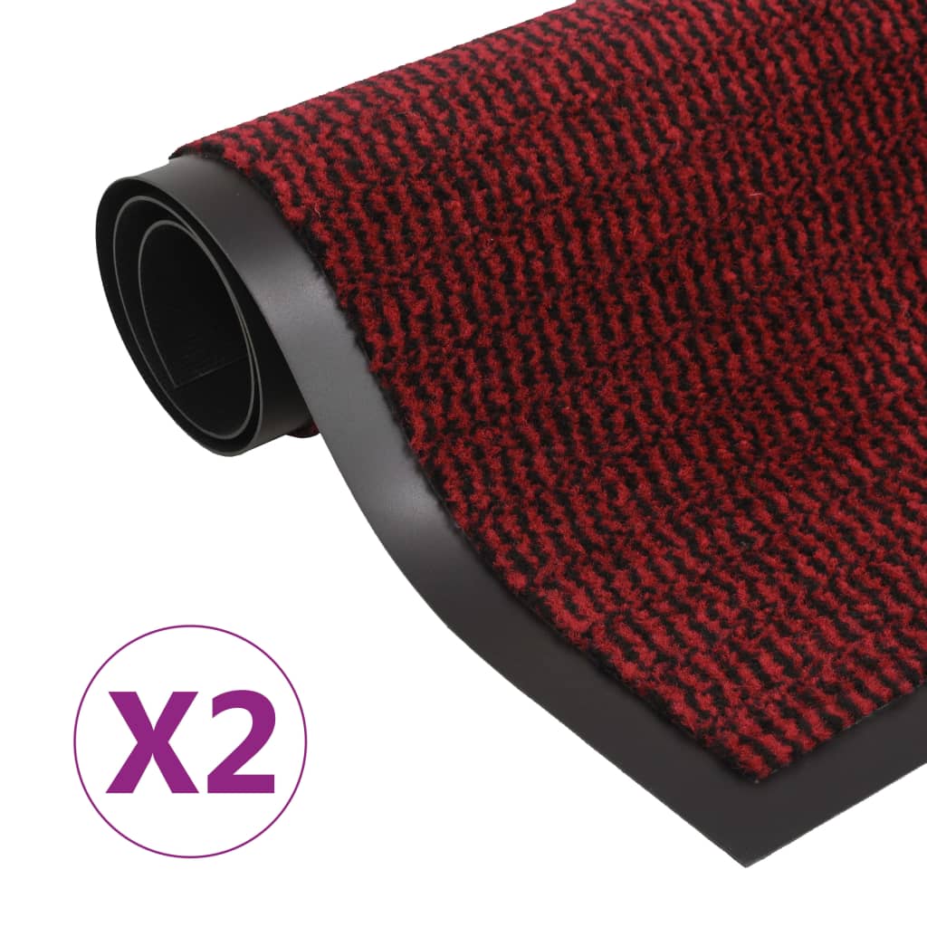 Kuramatot 2 kpl suorakulmainen nukkapinta 60x90 cm punainen - Sisustajankoti.fi