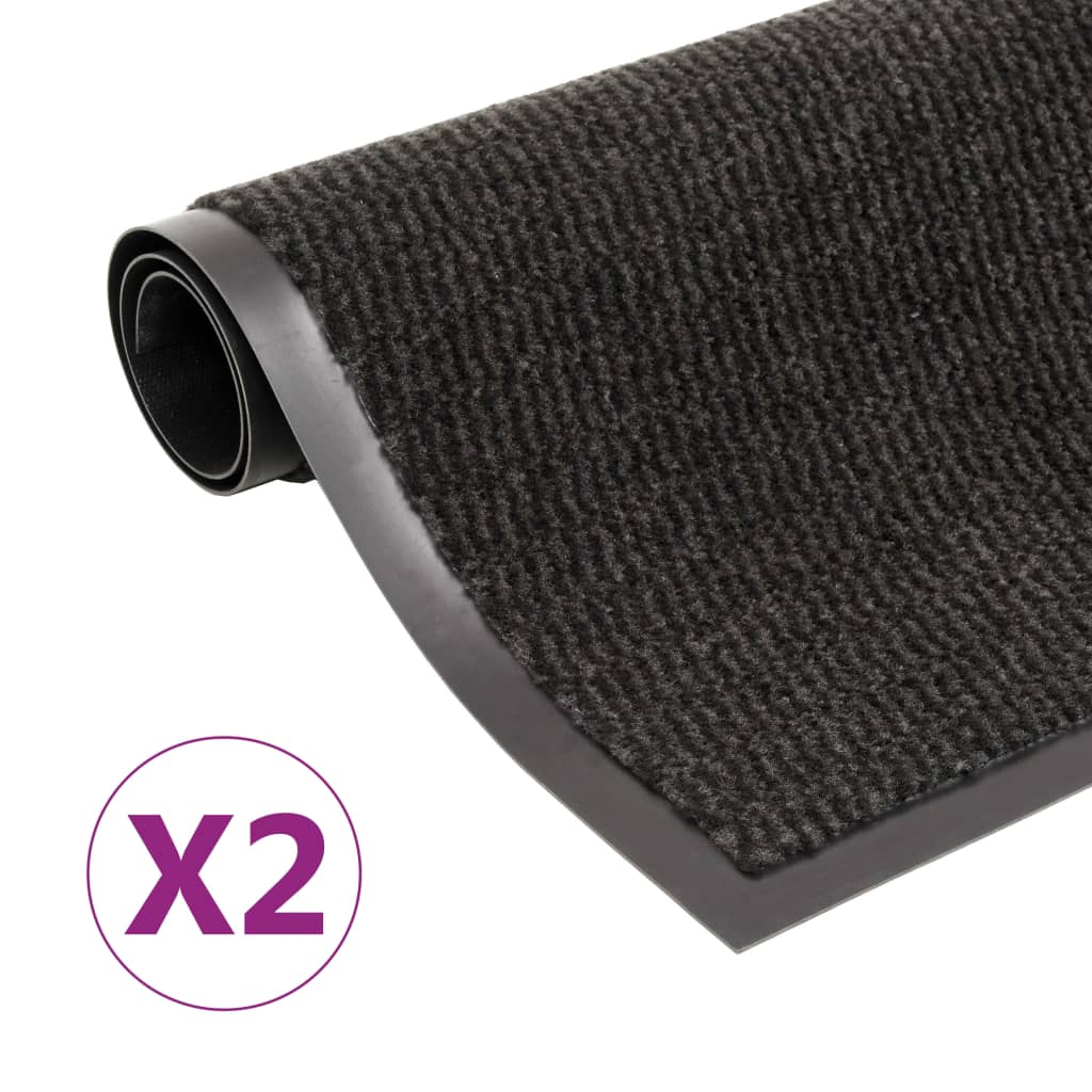 Kuramatot 2 kpl suorakulmainen nukkapinta 90x150 cm musta - Sisustajankoti.fi