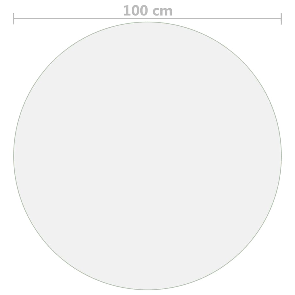 Pöytäsuoja läpinäkyvä Ø 100 cm 2 mm PVC - Sisustajankoti.fi