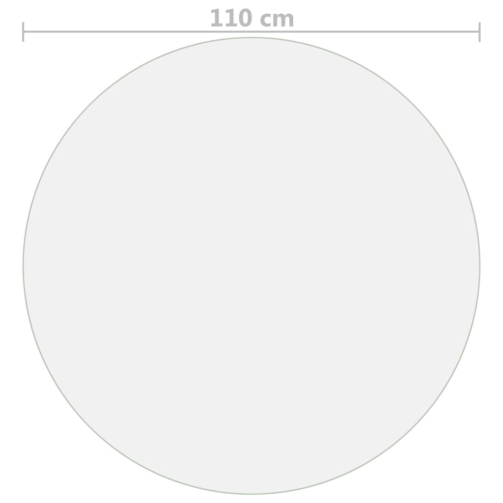Pöytäsuoja läpinäkyvä Ø 110 cm 2 mm PVC - Sisustajankoti.fi