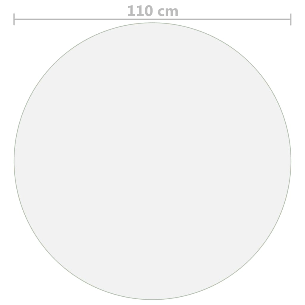 Pöytäsuoja matta Ø 110 cm 2 mm PVC - Sisustajankoti.fi