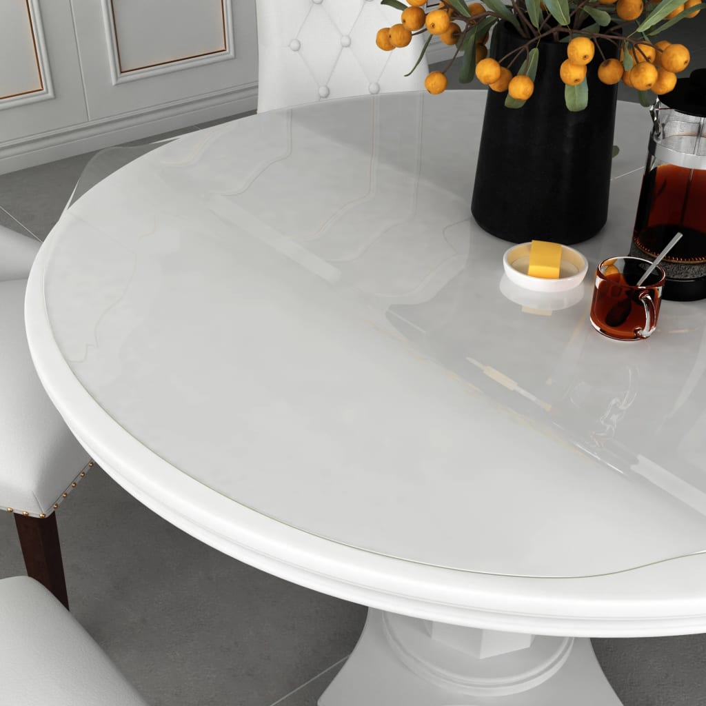 Pöytäsuoja läpikuultava Ø 120 cm 2 mm PVC - Sisustajankoti.fi