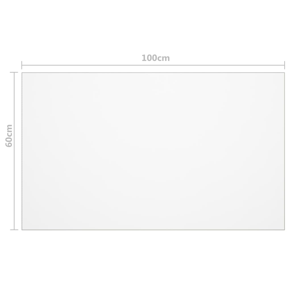 Pöytäsuoja läpinäkyvä 100x60 cm 2 mm PVC - Sisustajankoti.fi