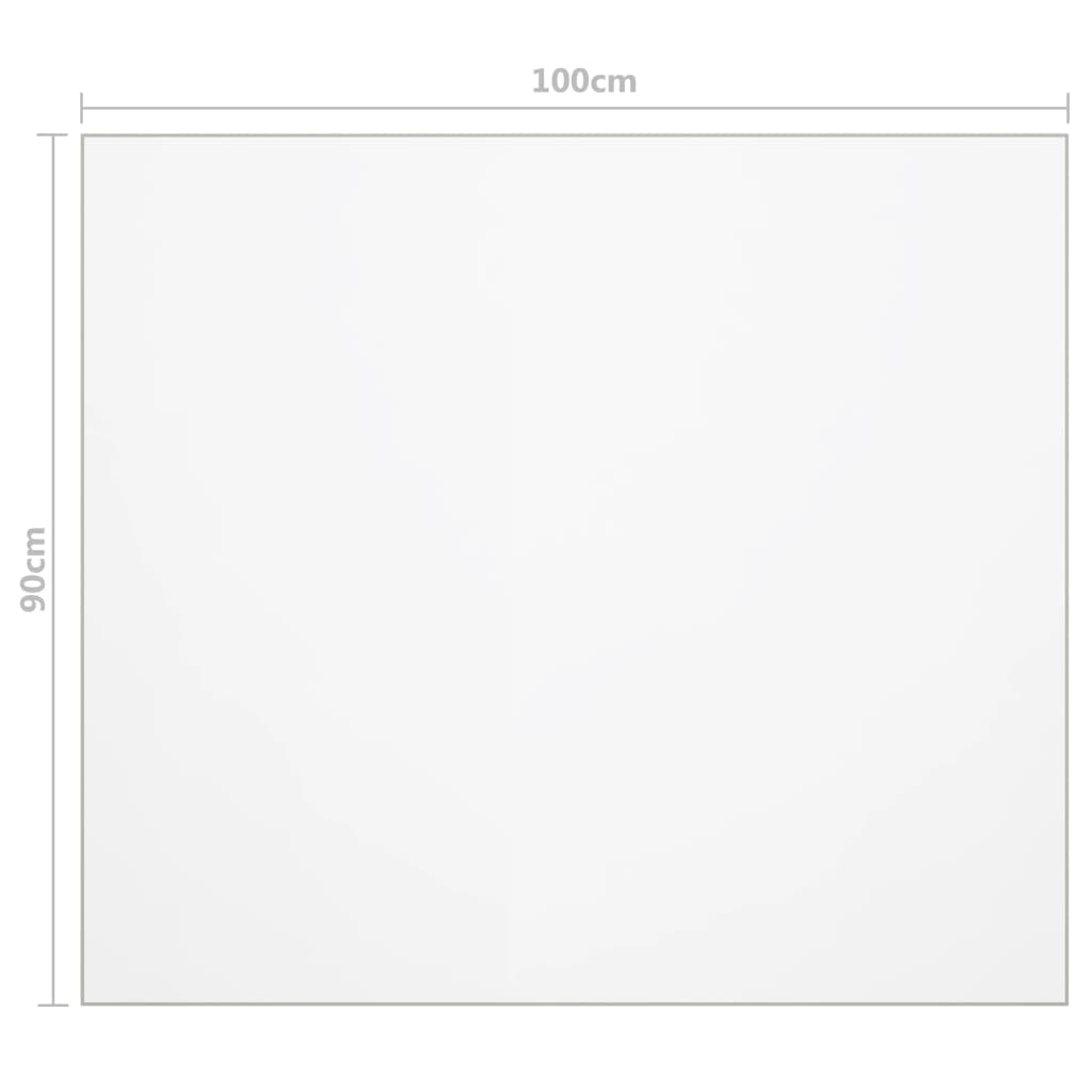 Pöytäsuoja läpinäkyvä 100x90 cm 2 mm PVC - Sisustajankoti.fi