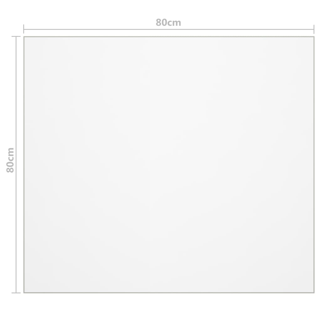 Pöytäsuoja läpinäkyvä 80x80 cm 2 mm PVC - Sisustajankoti.fi