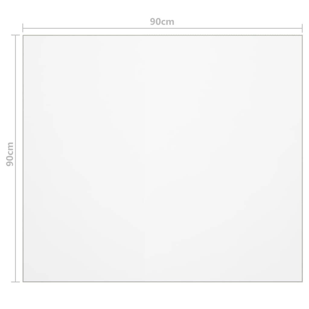 Pöytäsuoja läpinäkyvä 90x90 cm 2 mm PVC - Sisustajankoti.fi