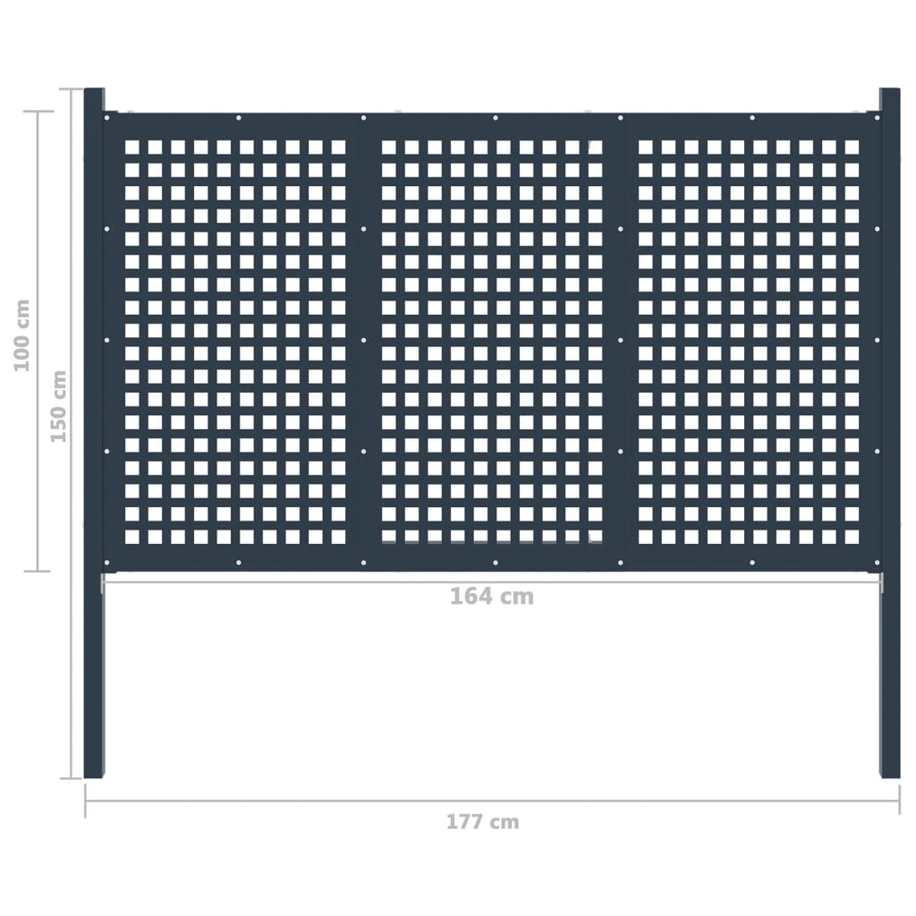 Aitaportti antrasiitti 177x150 cm teräs - Sisustajankoti.fi
