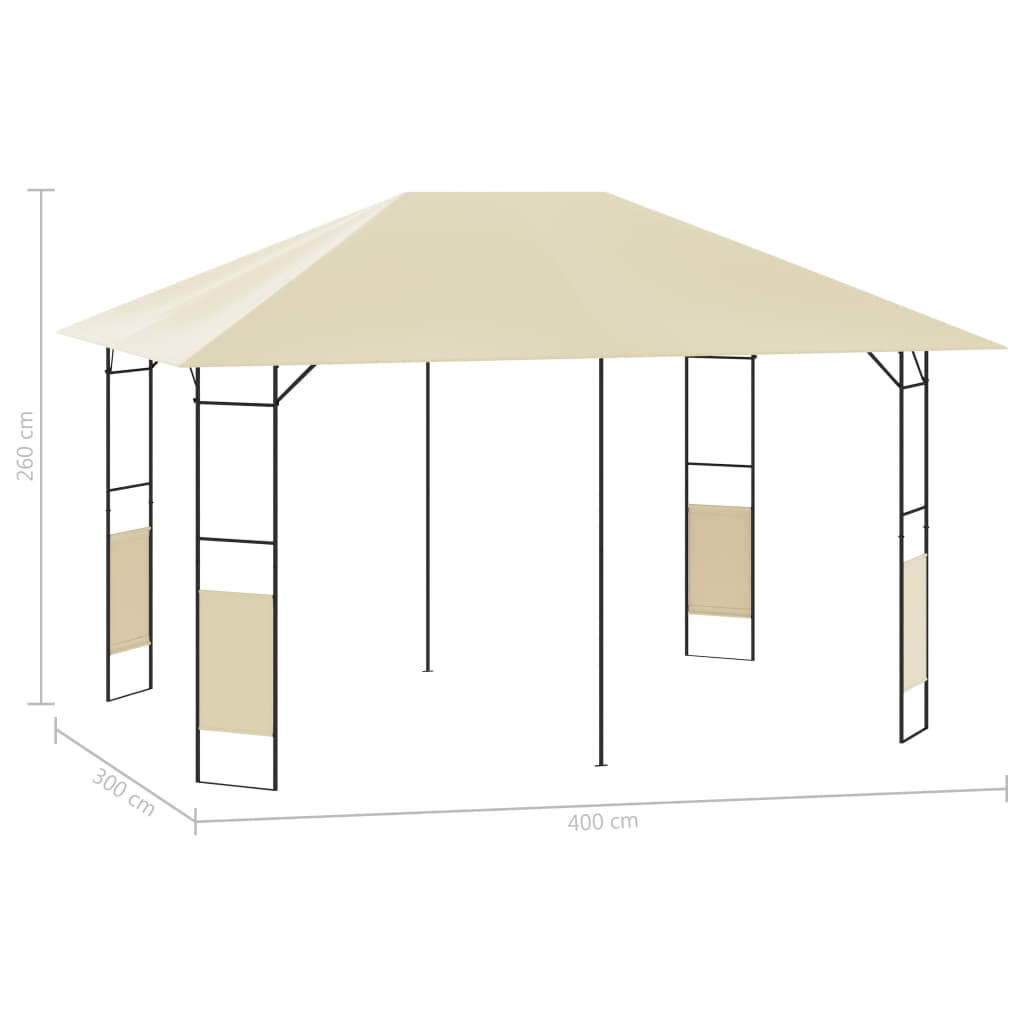 Puutarhan huvimaja 4x3 m kerma 160 g/m² - Sisustajankoti.fi
