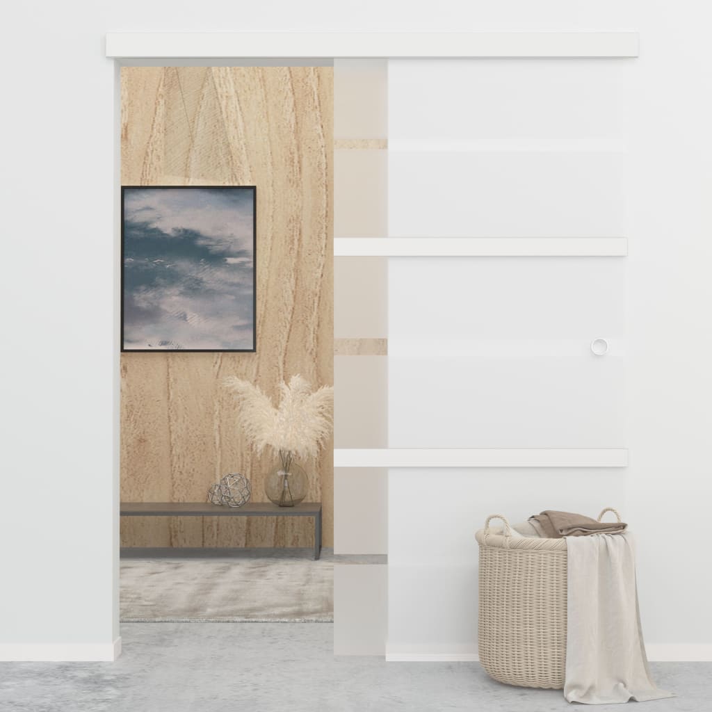 Liukuovi ESG-lasi ja alumiini 102,5x205 cm hopea - Sisustajankoti.fi