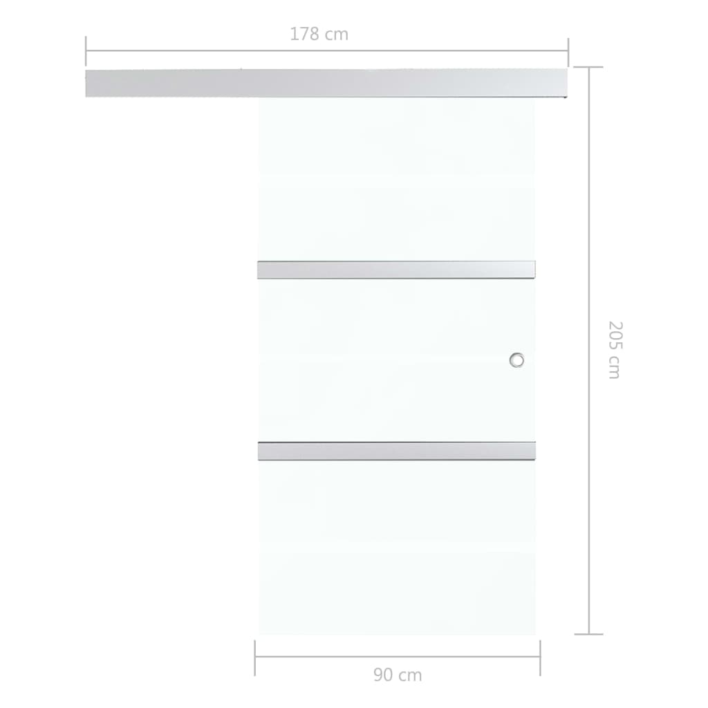 Liukuovi soft-stopeilla ESG-lasi ja alumiini 90x205 cm - Sisustajankoti.fi