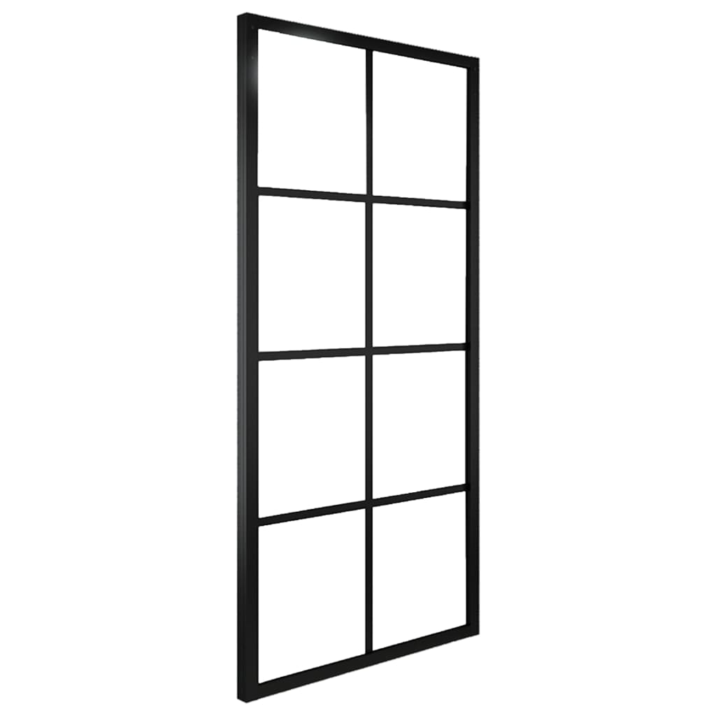 Liukuovi alumiini ja ESG-lasi 76x205 cm musta - Sisustajankoti.fi
