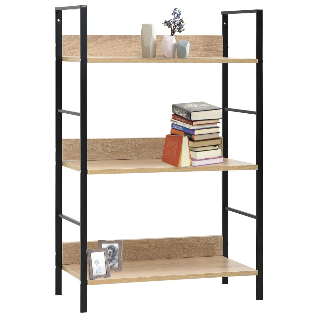 3-tasoinen kirjahylly tammi 60x27,6x90,5 cm - Sisustajankoti.fi