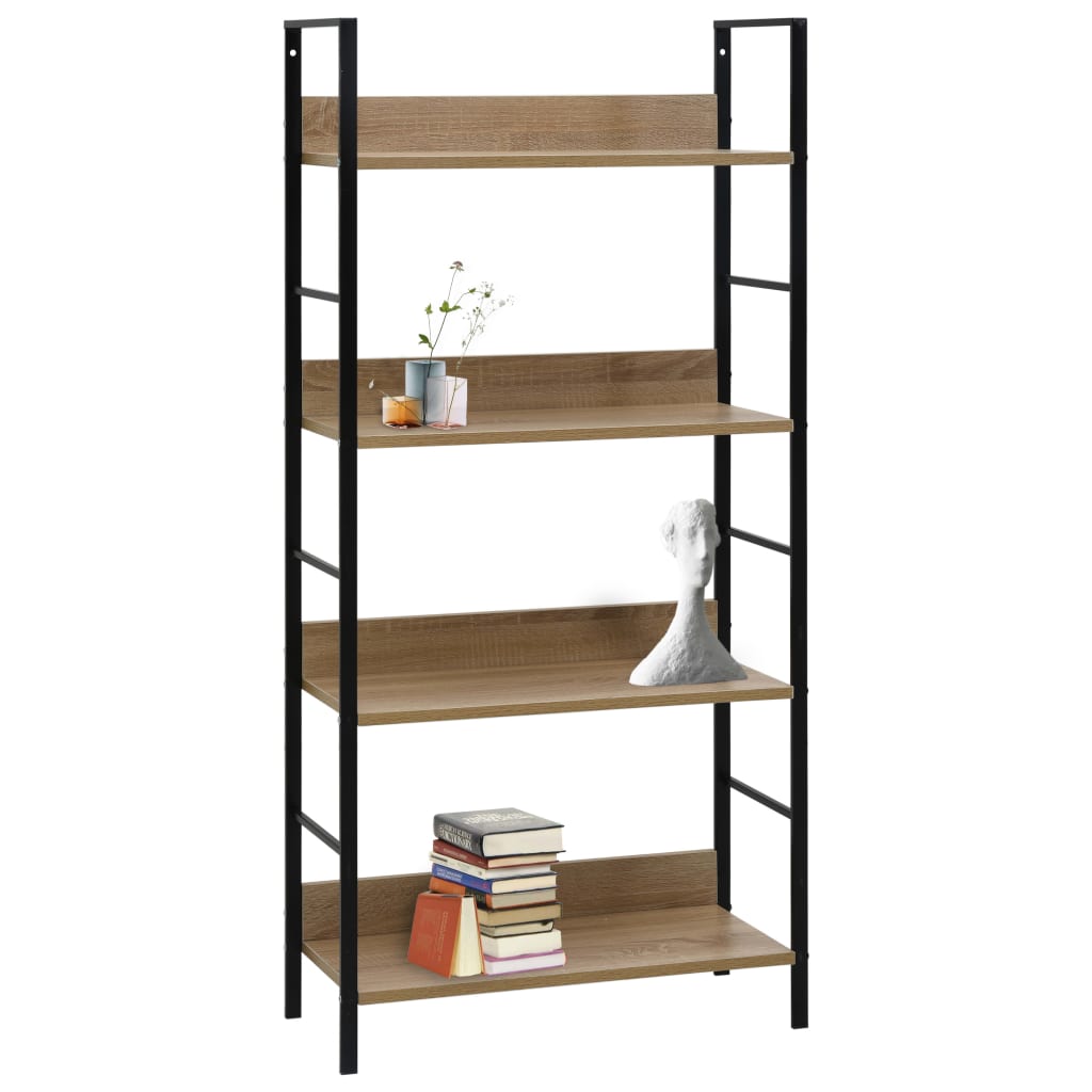 4-tasoinen kirjahylly tammi 60x27,6x124,5 cm - Sisustajankoti.fi