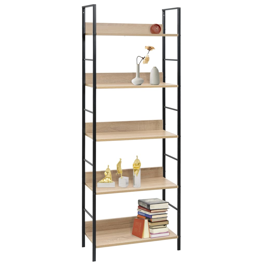 5-tasoinen kirjahylly tammi 60x27,6x158,5 cm - Sisustajankoti.fi