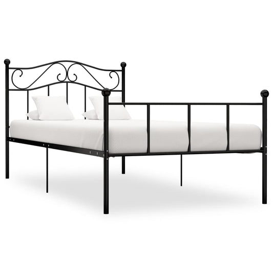 Sängynrunko musta metalli 90x200 cm - Sisustajankoti.fi