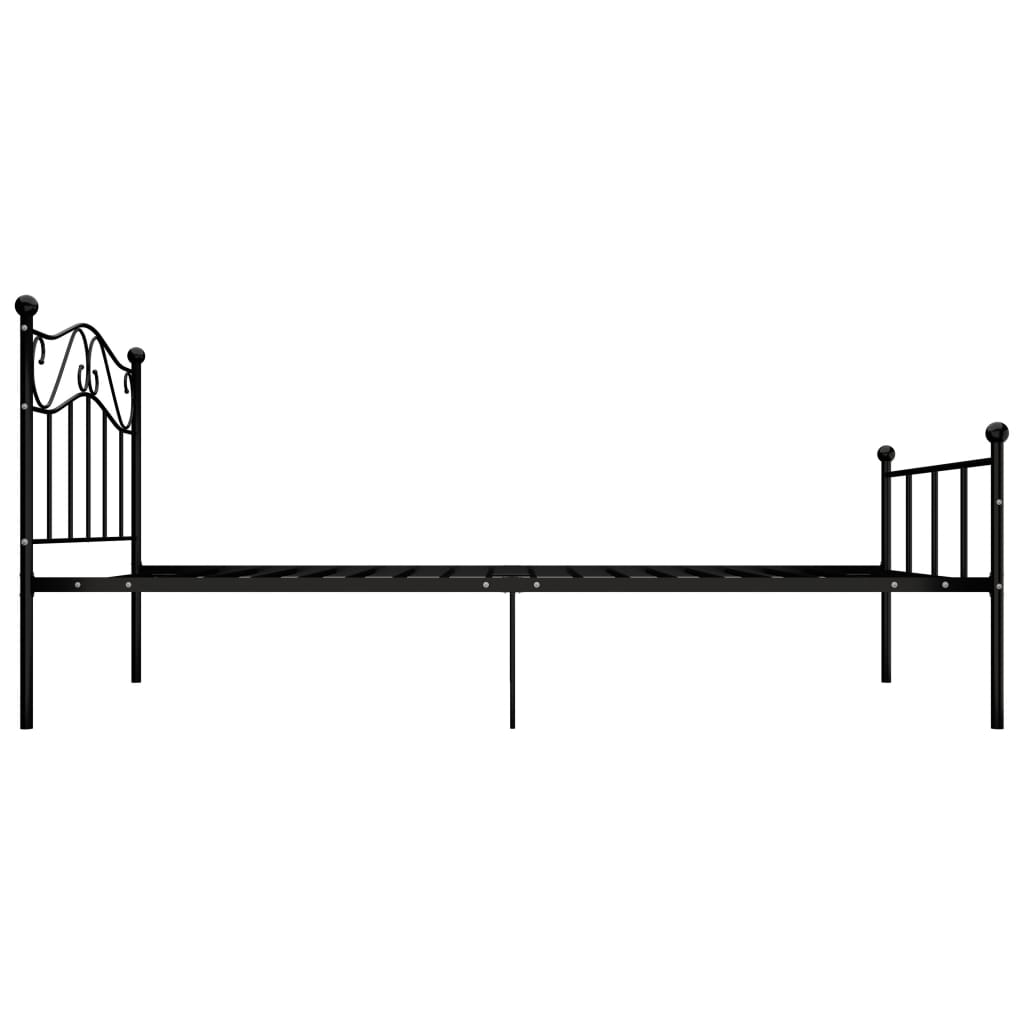 Sängynrunko musta metalli 90x200 cm - Sisustajankoti.fi